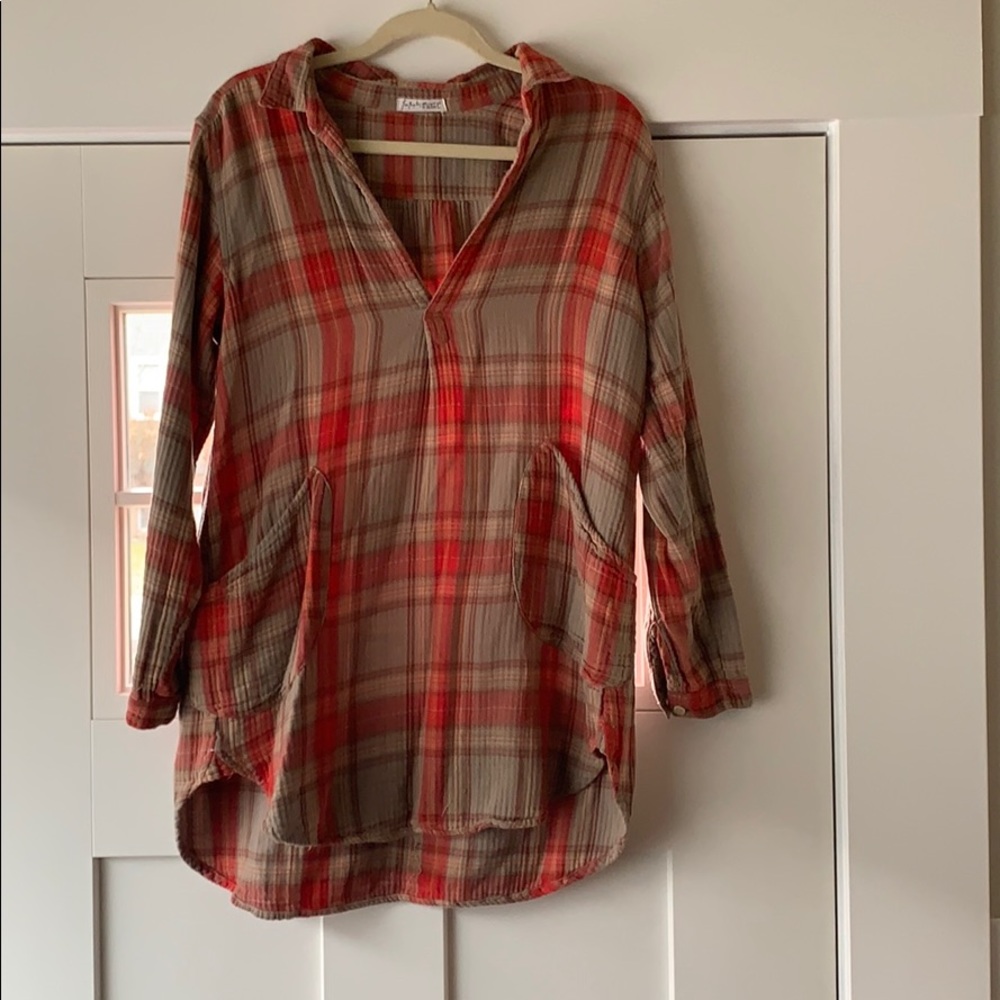 CP Shades flannel plaid tunic